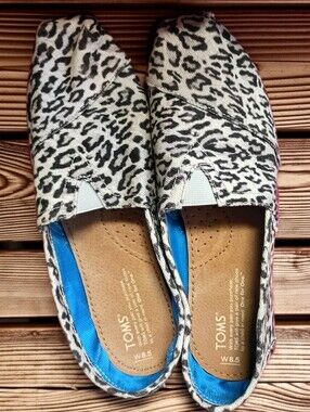 Toms Leopard-Trim Slip-On with Blue Liner